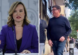 Pilar Alegría, portavoz del Gobierno, y Paco Salazar, exmiembro de la Ejecutivo del PSOE