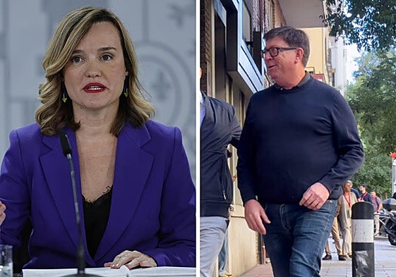 Pilar Alegría, portavoz del Gobierno, y Paco Salazar, exmiembro de la Ejecutivo del PSOE