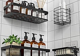 Despídete del desorden en la ducha con la estantería baño UUlioyer: resistente, práctica y sin taladro