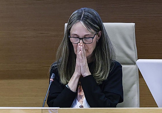Rosa María Álvarez, presidenta la Asociación Víctimas Mortales Dana 29-O, este martes en el Congreso.