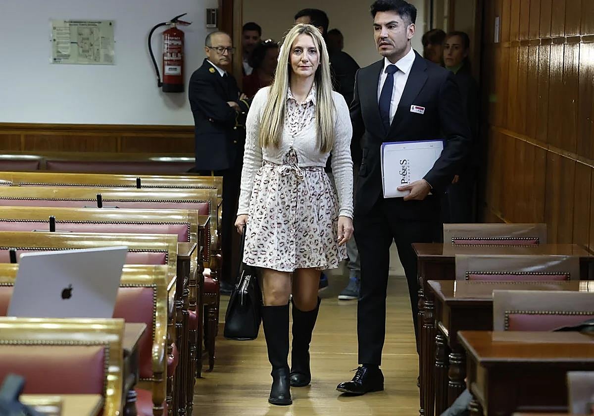 Claudia Montes, durante su comparecencia en el Senado.