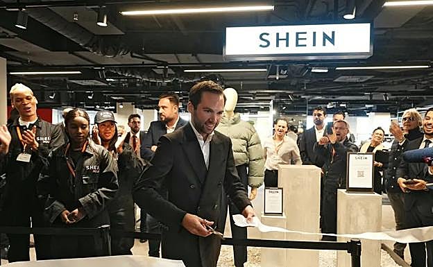 Inauguración de la primera tienda de Shein en París, este miércoles.