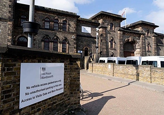 Vista exterior de la prisión de Wandsworth, en el suroeste de Londres.