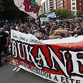 Imagen de archivo de los hinchas ultras del Rayo Vallecano.