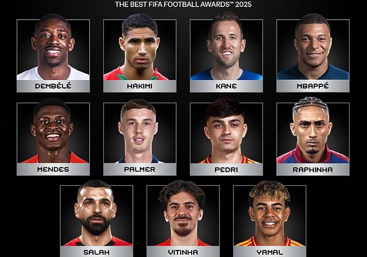 Los once nominados a The Best.