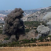 Imagen de un ataque israelí en Líbano antes del alto el fuego.