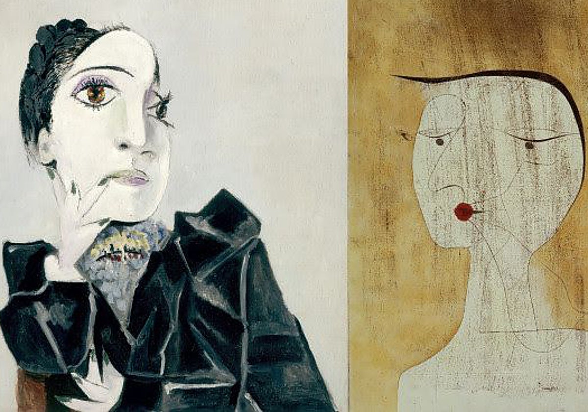 'Dora Maar con uñas verdes', pintado por Picasso en 1936, y 'Dama con lacre', por Paul Klee en 1930.