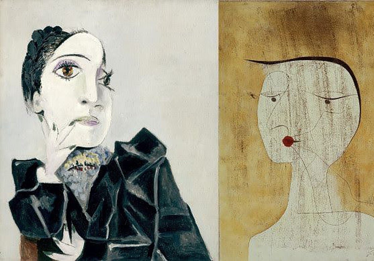 'Dora Maar with Green Fingernails', painted by Picasso in 1936, and 'Lady with Sealing Wax', by Paul Klee in 1930.