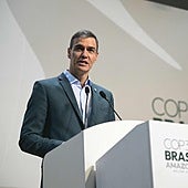 Pedro Sánchez, este viernes, en la cumbre de líderes COP30 que se celebra en Belem (Brasil).