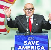 Rudy Giulani durante un acto público en Washington.