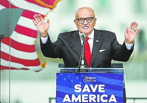 Rudy Giulani durante un acto público en Washington.