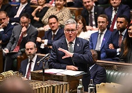 Starmer, en el Parlamento británico.