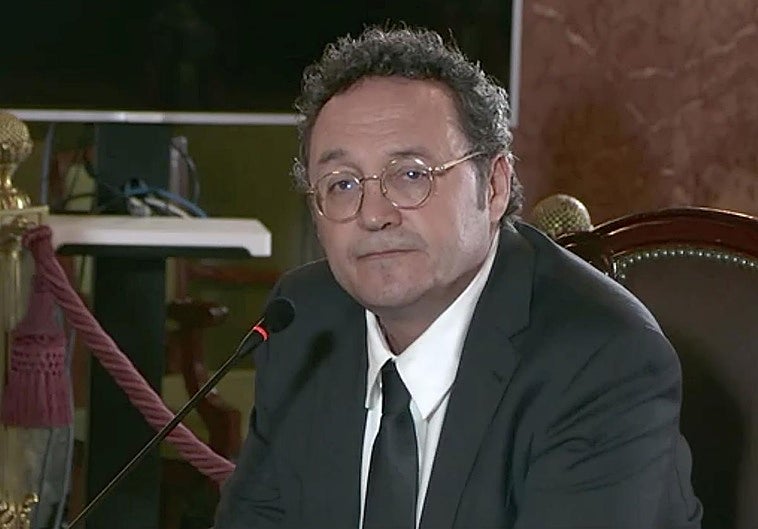 El fiscal general del Estado antes de declarar como acusado en el juicio en el Tribunal Supremo.