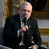 German Galushchenko en un foro en abril en Londres.