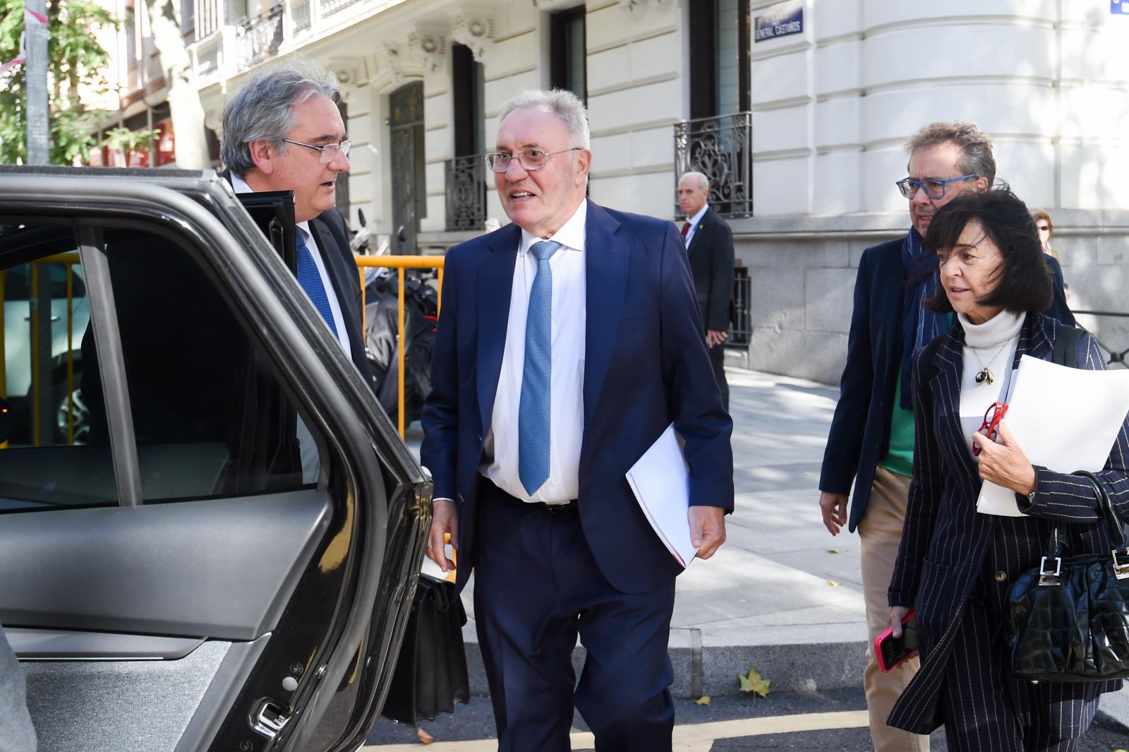 El presidente de Sidenor, José Antonio Jainaga, antes del juicio contra tres altos cargos de la empresa Sidenor en la Audiencia Nacional.