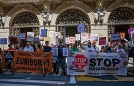Una manifestación de afectados por el IRPH.