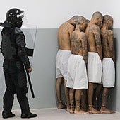 Presos en la megacárcel de El Salvador.