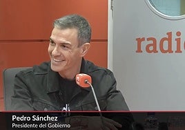 El presidente del Gobierno, Pedro Sánchez, durante su entrevista en Radio 3.