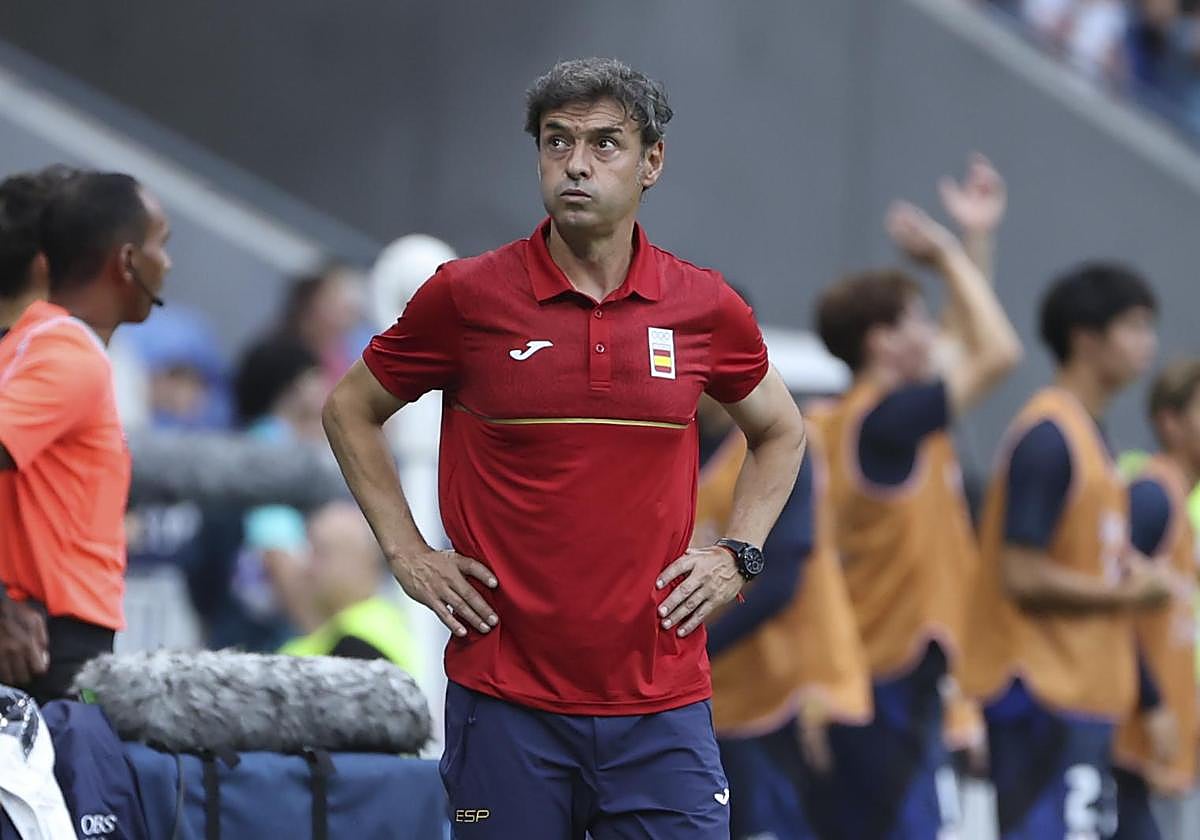 Santi Denia during the Paris 2024 Games.