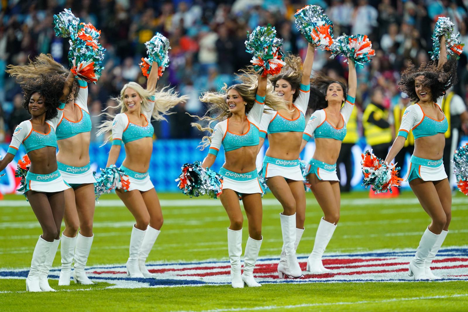 Las cheerleaders de los Miami Dolphins, durante el partido. 