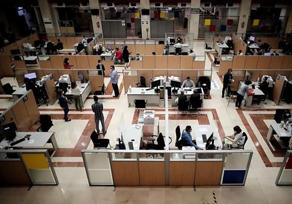 Una oficina de la Agencia Tributaria.