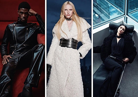 Los modelos Awwal Adeoti, Alex Consani y Amelia Gray posan para la nueva campaña de Ludovic de Saint Sernin con Zara.