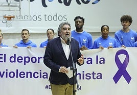 El presidente del CSD, José Manuel Rodríguez Uribes, durante la presentación de la campaña.