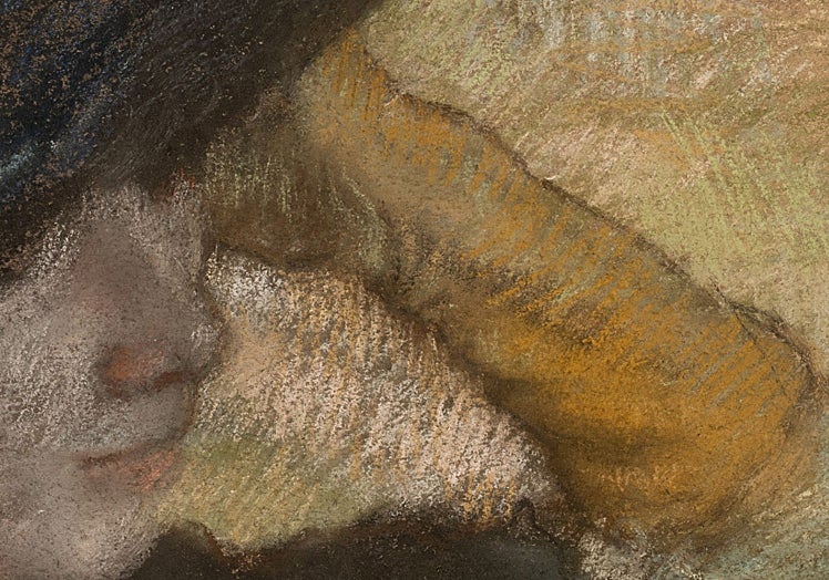 Imagen de detalle de las líneas difuminadas.