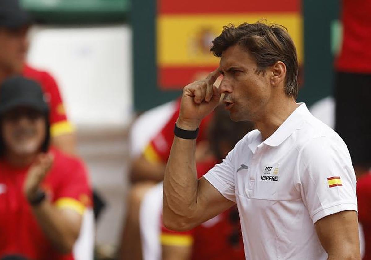 David Ferrer, captain of the Spanish Davis Cup team