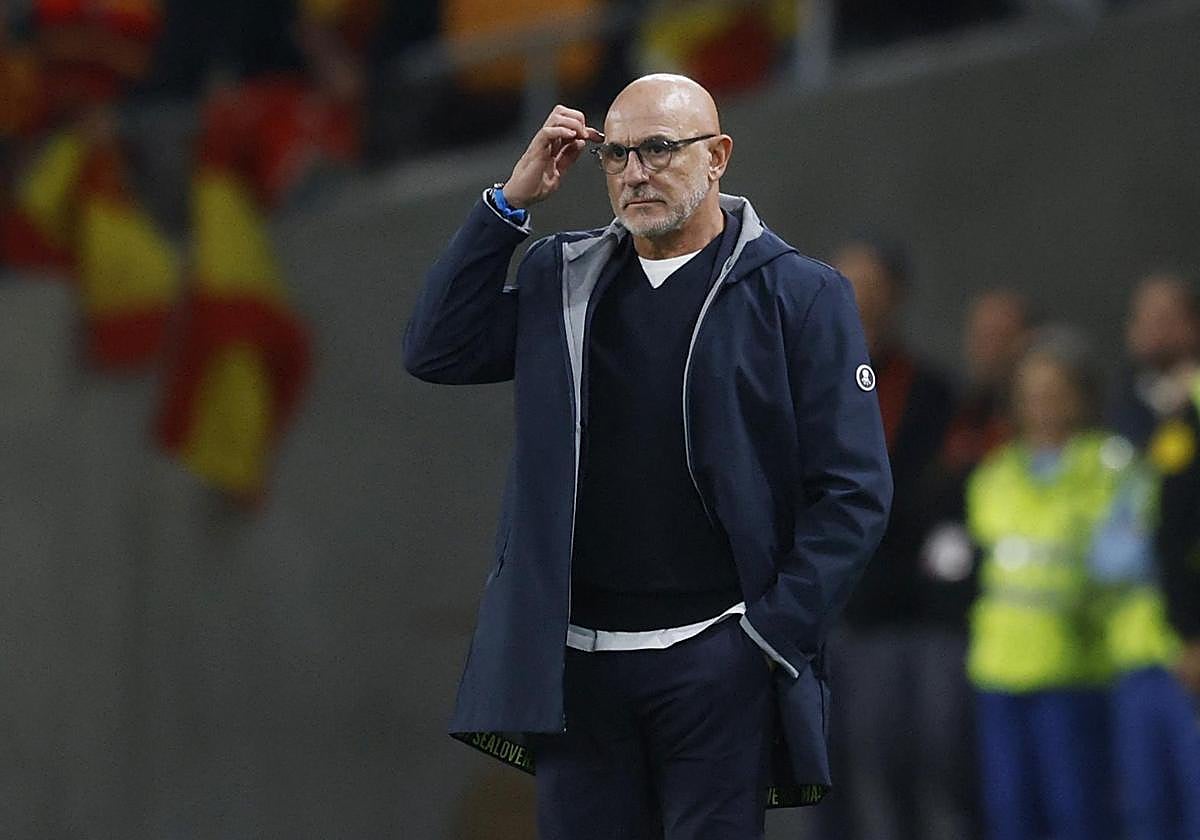 Luis de la Fuente, durante el partido ante Turquía.