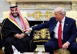 Donald Trump y Mohamed bin Salmán, en su encuentro este martes en el Despacho Oval.