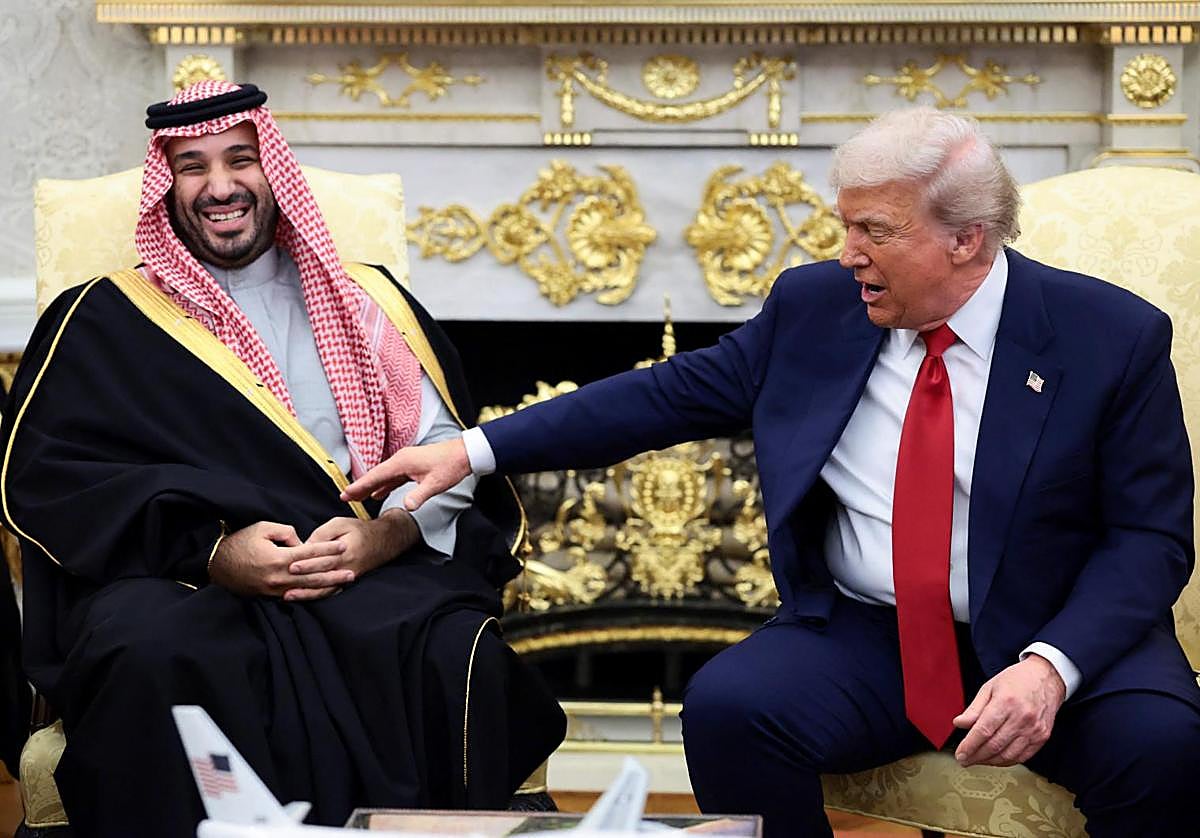 Donald Trump y Mohamed bin Salmán, en su encuentro este martes en el Despacho Oval.