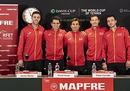 El equipo español de la Copa Davis.