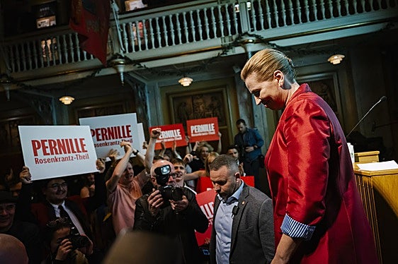 La primera ministra, Mette Frederiksen, del Partido Socialdemócrata.