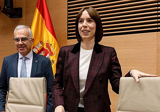 La ministra de Ciencia, Innovación y Universidades, Diana Morant, durante su comparecencia en el Congreso de los Diputados el pasado febrero para hablar del CNIO.