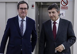 Imagen de Antonio Garamendi y Vicente Lafuente en Valencia.