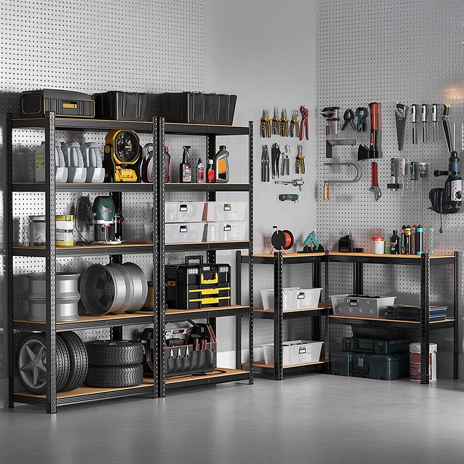 Organiza el caos de tu trastero, garaje o despensa con estas prácticas estanterías metálicas