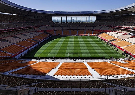 Imagen panorámica del estadio de La Cartuja en Sevilla, sede de la final de Copa hasta 2028.