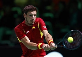 Pablo Carreño, durante su duelo ante Jakub Mensik.