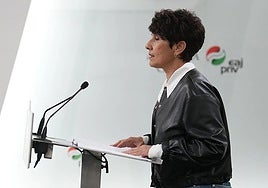 Maribel Vaquero este jueves en Sabin Etxea.