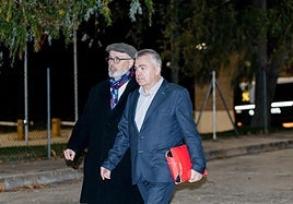 Santos Cerdán, este miércoles a su salida de prisión.