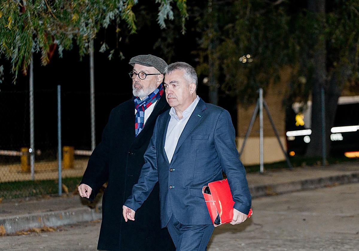 Santos Cerdán, este miércoles a su salida de prisión.