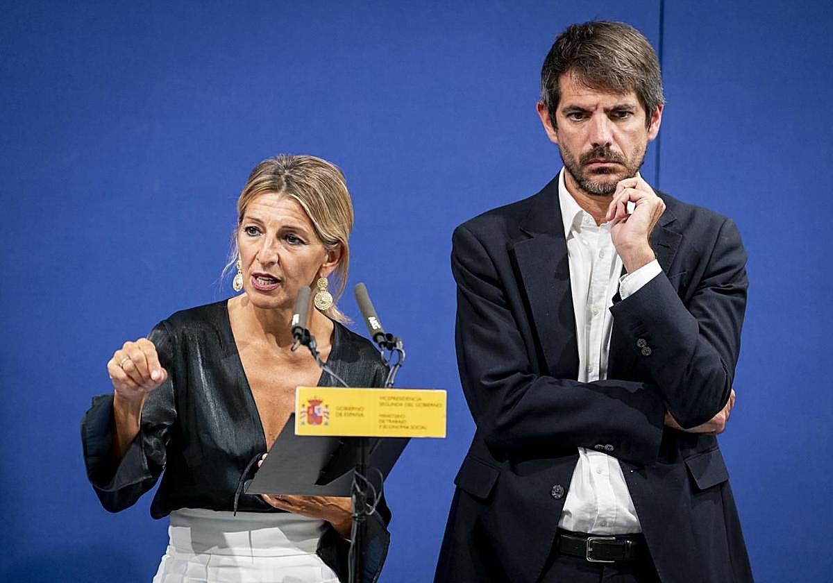 Yolanda Díaz y Ernest Urtasun.