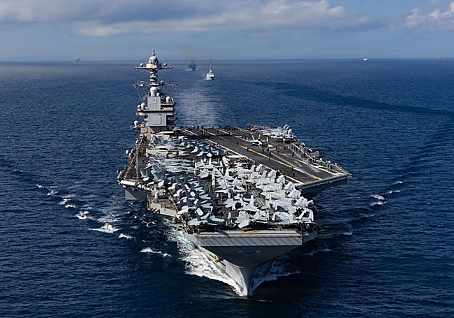 El portaaviones USS Gerald Ford ya está en aguas cercanas a Venezuela.