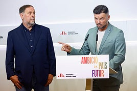 Junqueras y Rufián en un acto de ERC el pasado verano.
