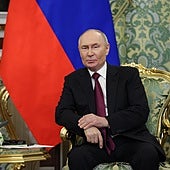 El presidente ruso, Vladímir Putin, en una reunión en el Kremlin.