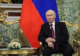 El presidente ruso, Vladímir Putin, en una reunión en el Kremlin.