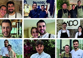 De izquierda a derecha primera fila: Marc Pérez y Tania Doblas; Javier Ochoa y Garikotiz Arruabarrena; Mauro Rivas, Arman Vidal y Clara Campoamor. Segunda fila: Alejandro Ibáñez; Kiko Rocher y Loli Sambak; Borja Piñeiro y Elia Pereira; Tercera fila: Iñakil Gomez y Lola Palacio; José María Borrás; y Rubén Suárez y Aarón Berenguer.