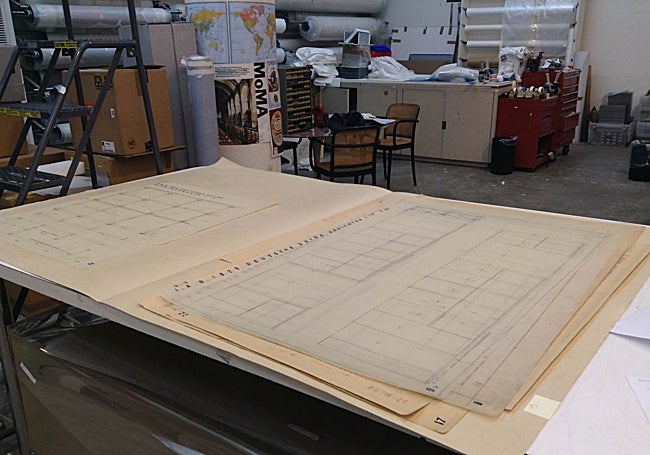 Uno de los planos de Lilly Reich, encontrados en los archivos del MoMa.