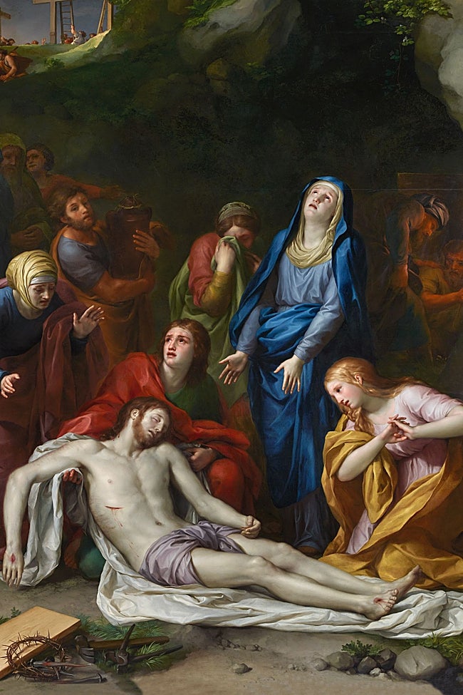 Ceviz panelinde Ölü İsa Antonio Raphael Mengs Yağı üzerine ağıt. (1768).